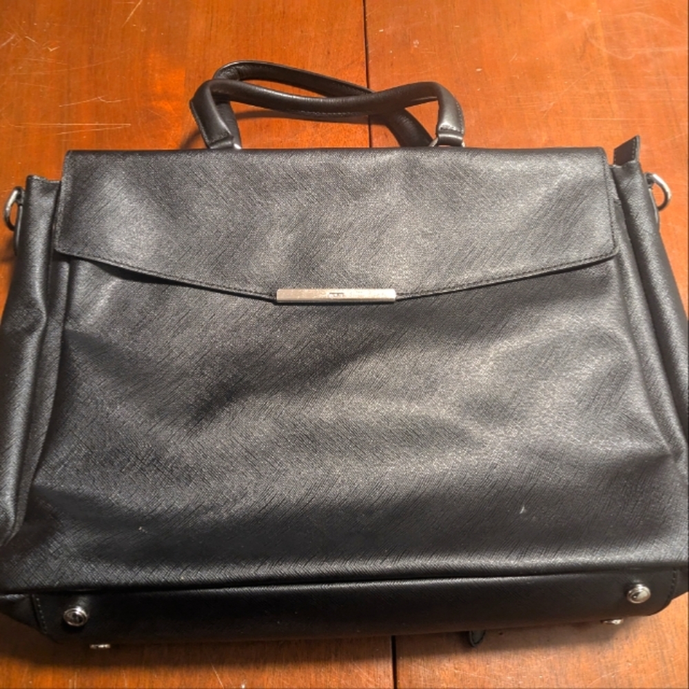 Tumi Black Leather Laptop bag